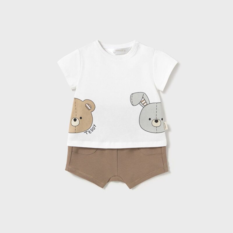 Newborn Animal Shorts And T-shirt Set