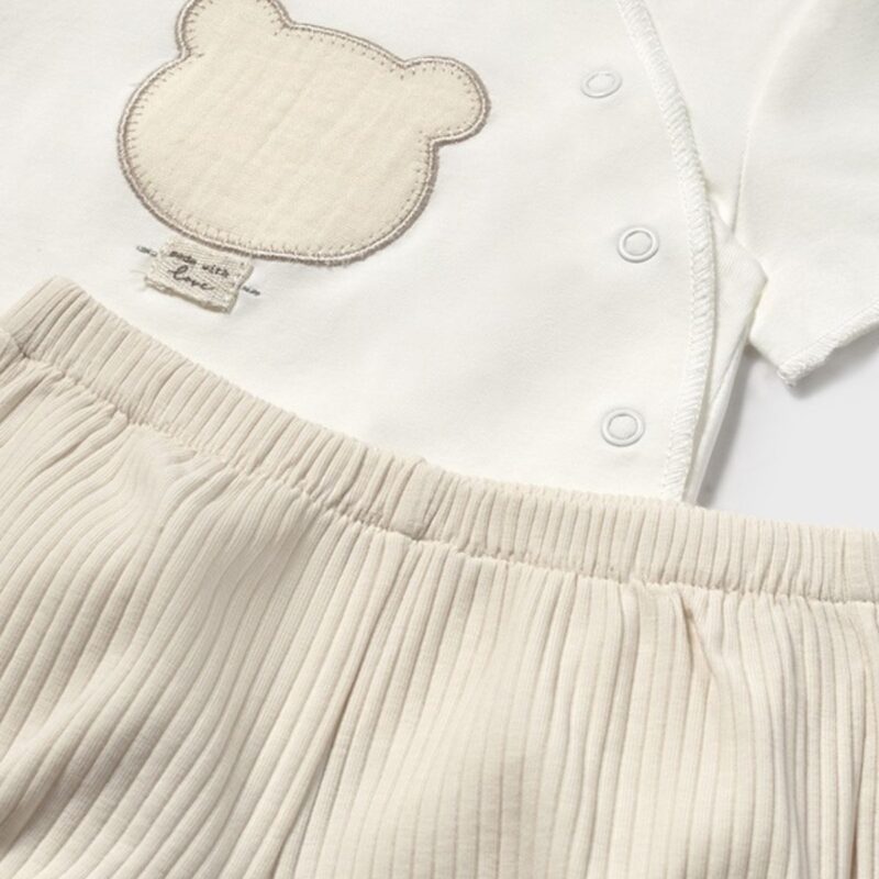 Newborn Girl Shorts And Teddy Top Set - Image 3