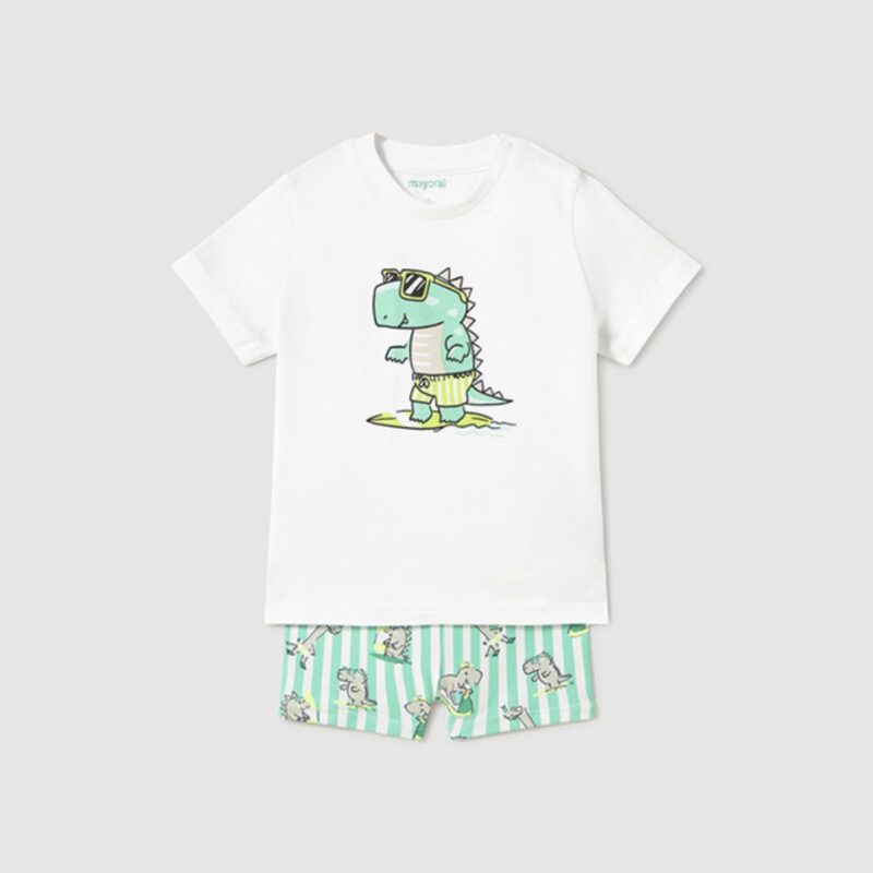 Swimming Shorts And T-Shirt Set With Sun Protection