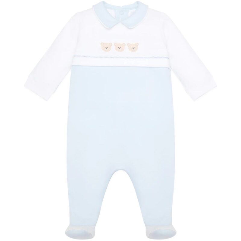 Jasper Blue Boys Teddy Babygrow and Hat