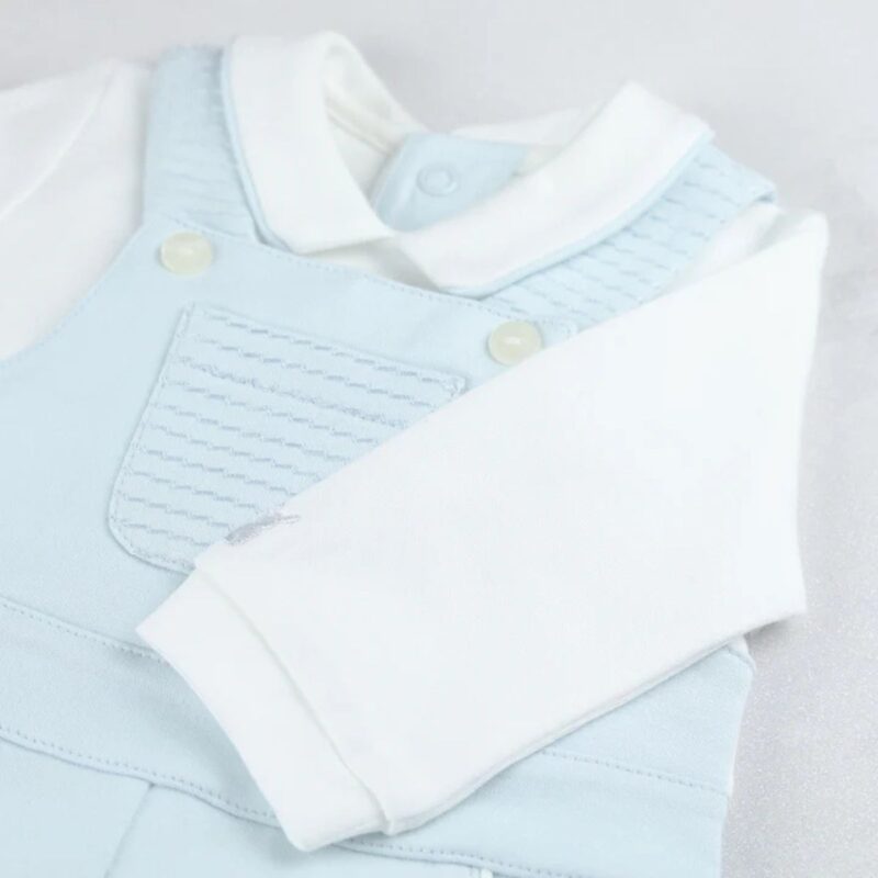 Jude Baby Boys Smart Mock Dungaree - Image 2