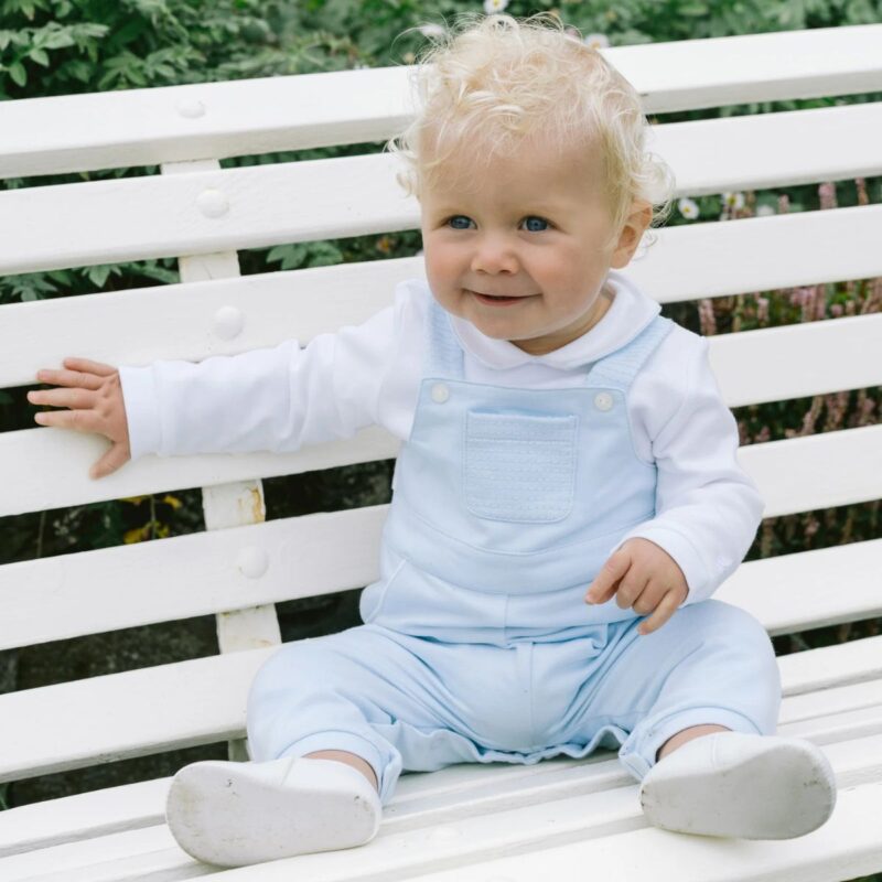 Jude Baby Boys Smart Mock Dungaree - Image 3
