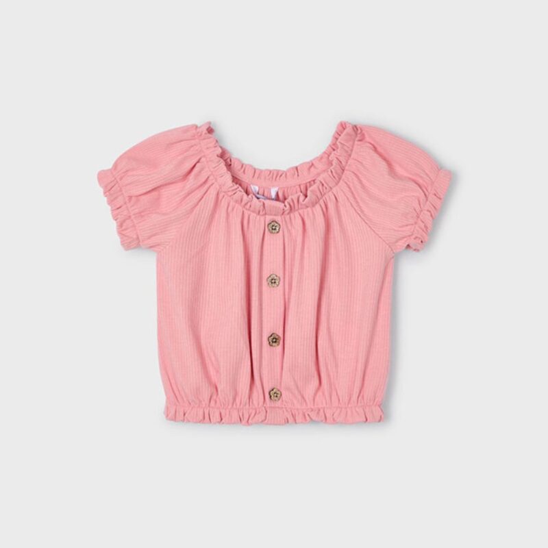 Girl ribbed Pink Top