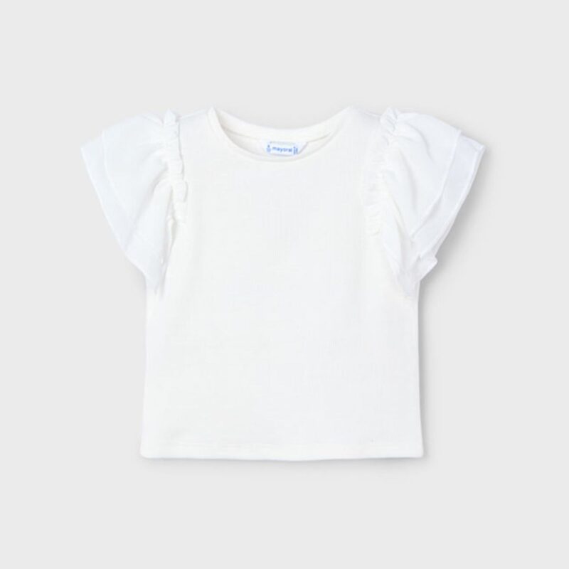 Girl chiffon ruffled t-shirt