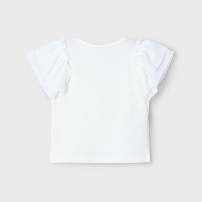Girl chiffon ruffled t-shirt - Image 3