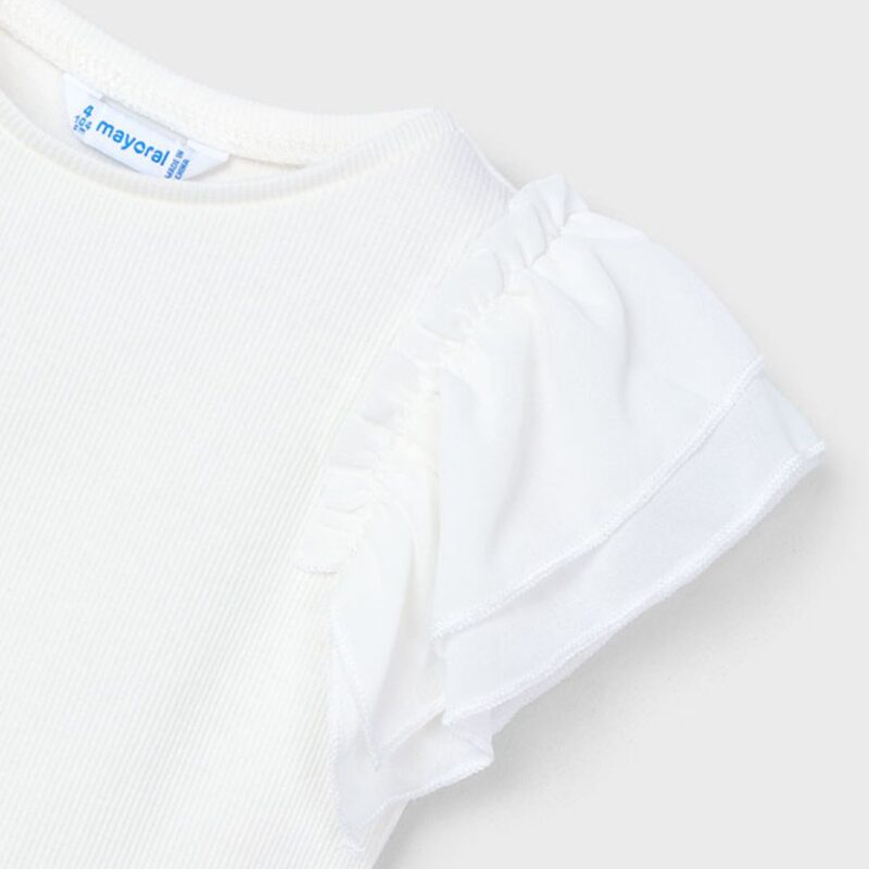 Girl chiffon ruffled t-shirt - Image 2