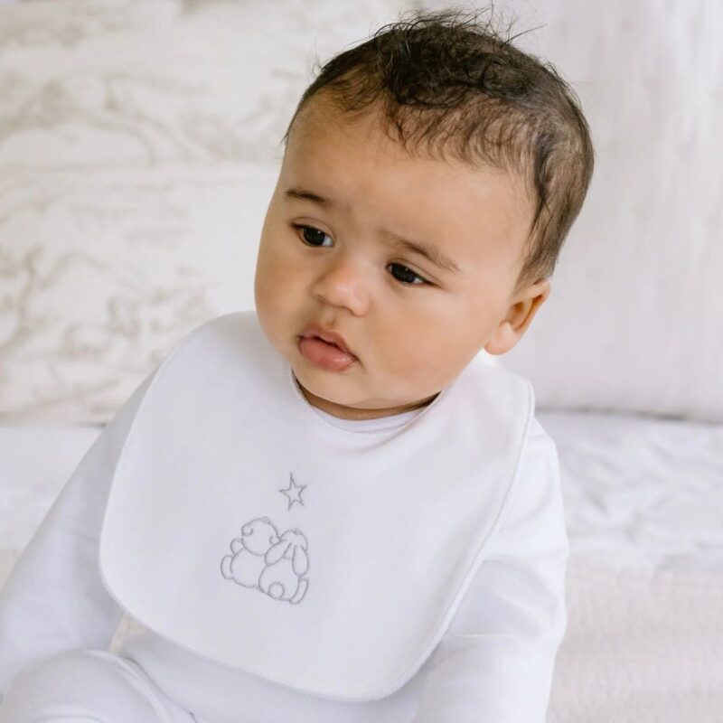 Teddie Grey Star Print Bib Gift Set - Image 3