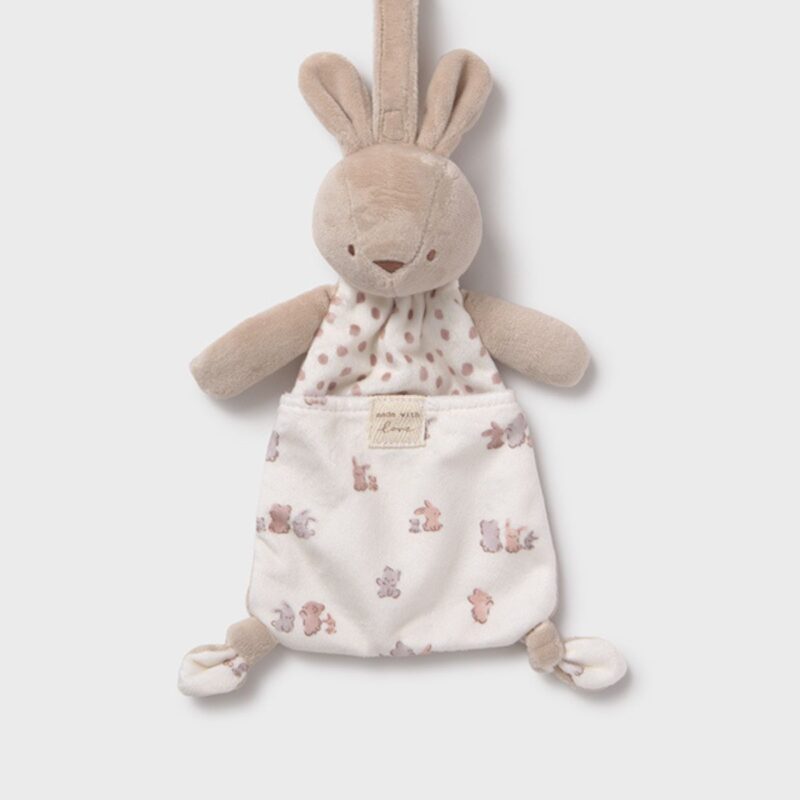 Baby Natural Soft Toy With Dummy Holder