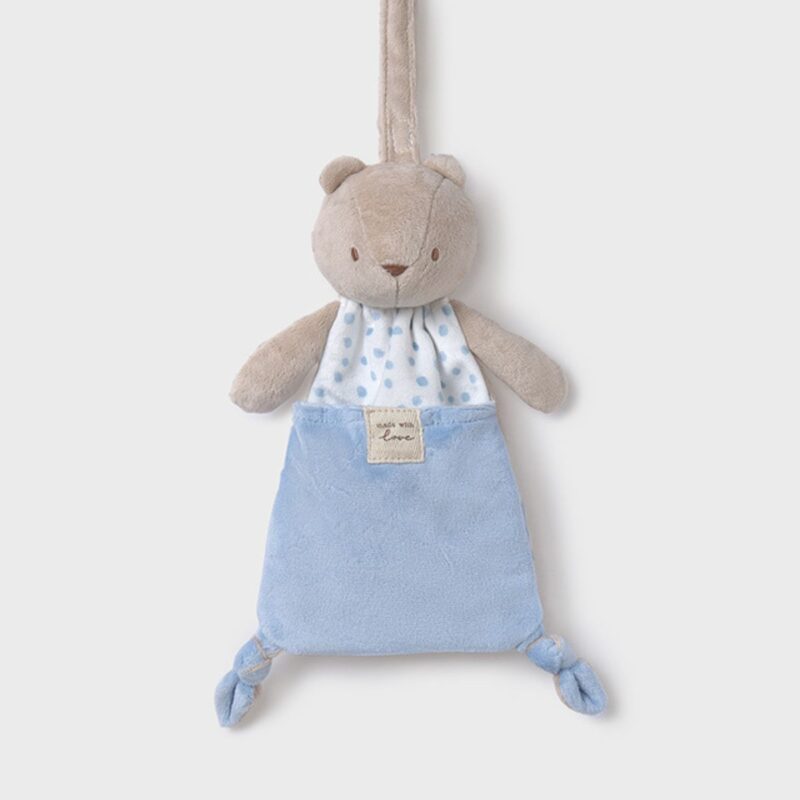 Baby Blue Soft Toy With Dummy Holder
