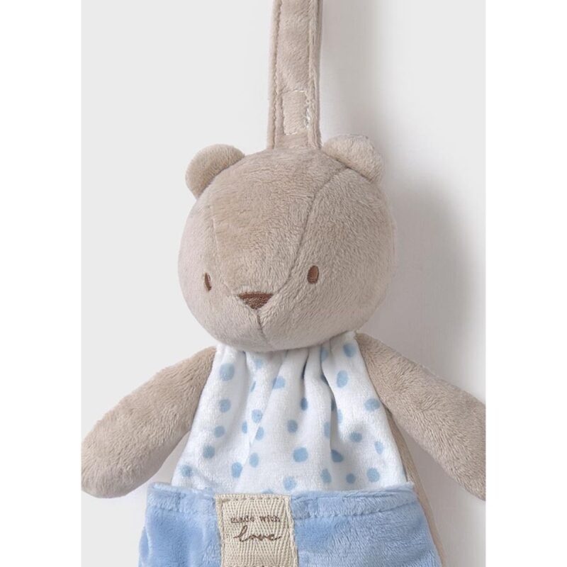 Baby Blue Soft Toy With Dummy Holder - Image 2