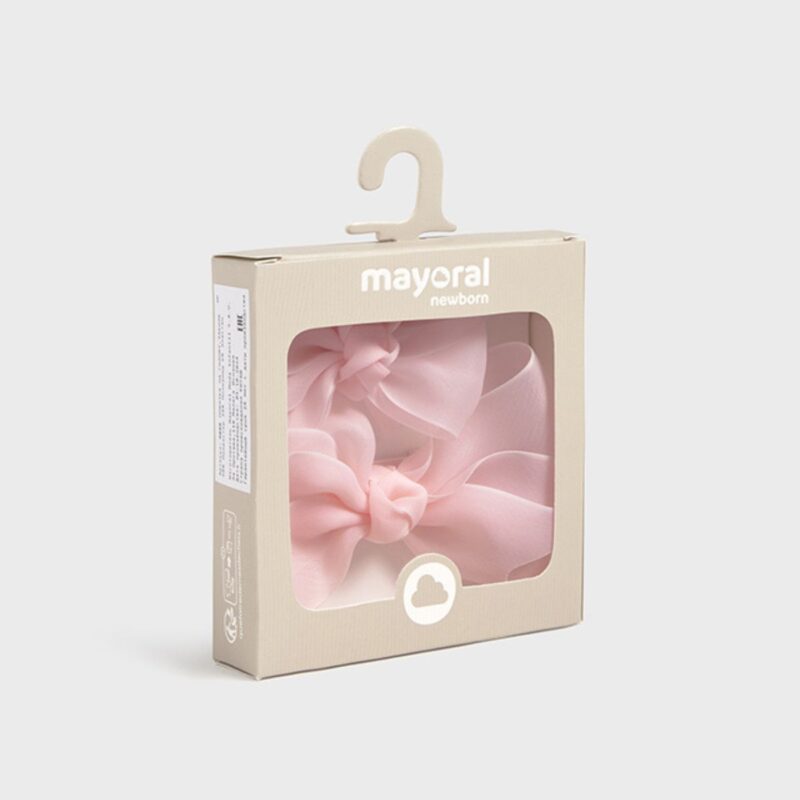 Newborn Girl Bow Clip And Headband Rose Set - Image 3