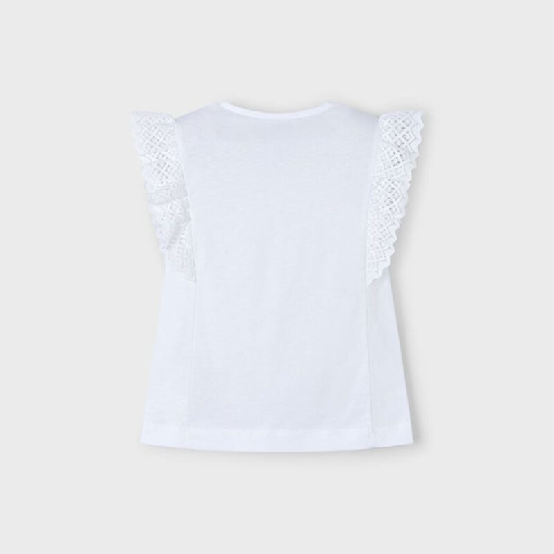 Girl Crochet Detail Top - Image 2