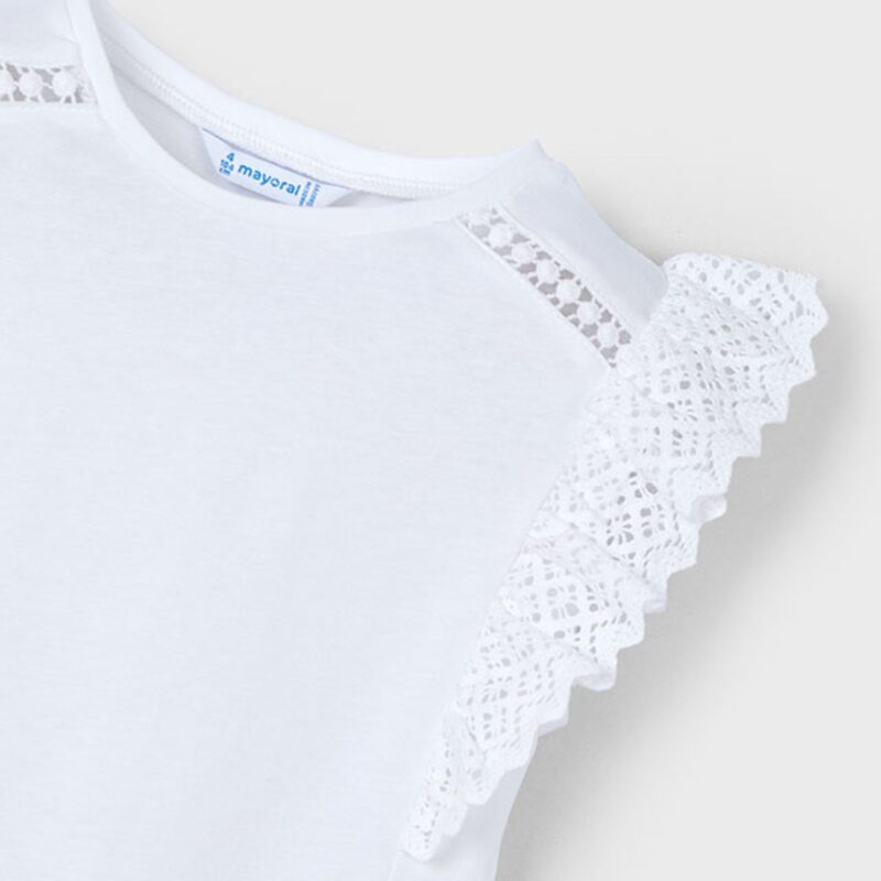 Girl Crochet Detail Top - Image 3