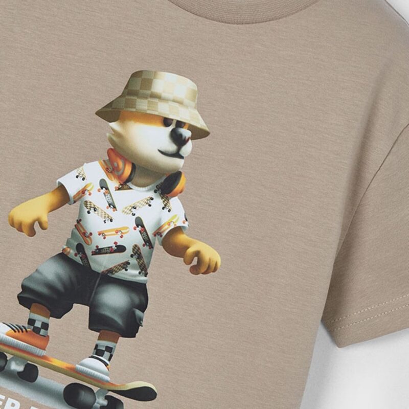 Boy Animal With Skateboard T-Shirt - Image 3