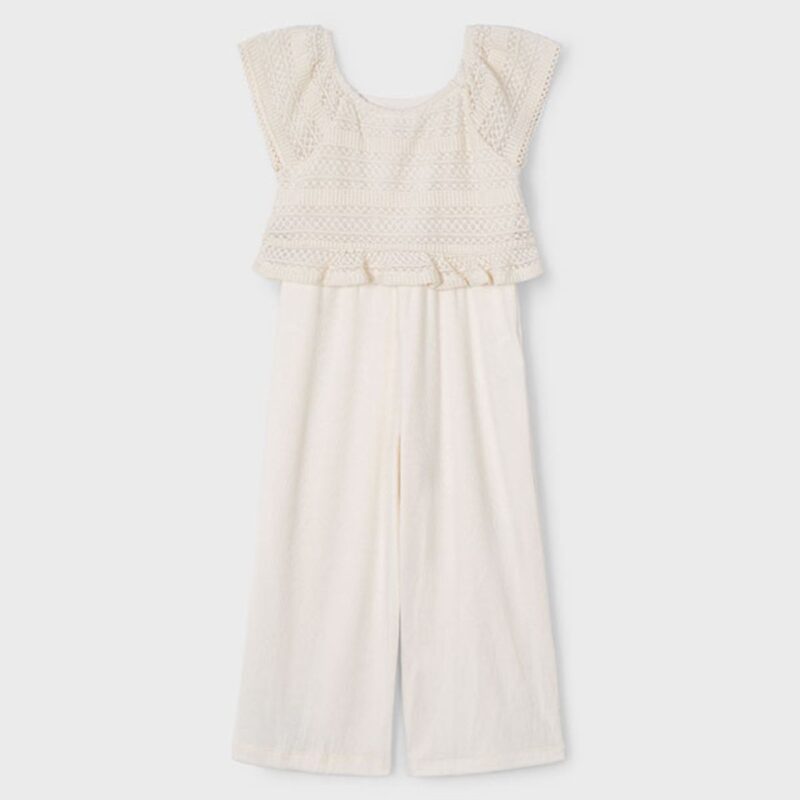 Girl Combined Crochet Jumpsuit - Image 2