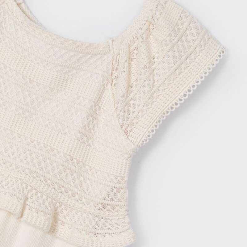 Girl Combined Crochet Jumpsuit - Image 3