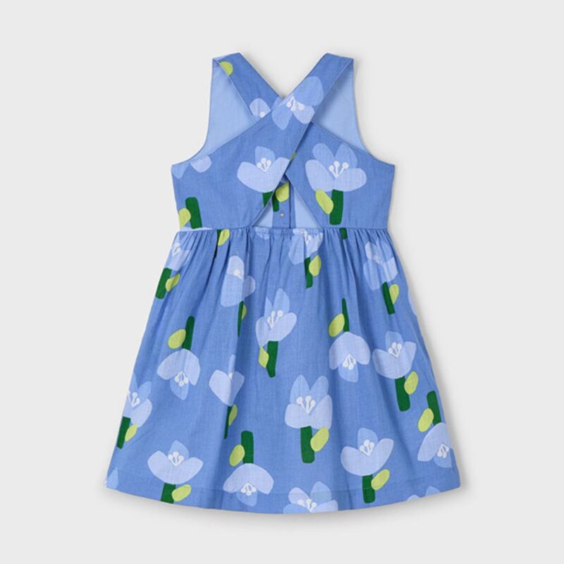 Girl Button Down Floral Print Dress - Image 3