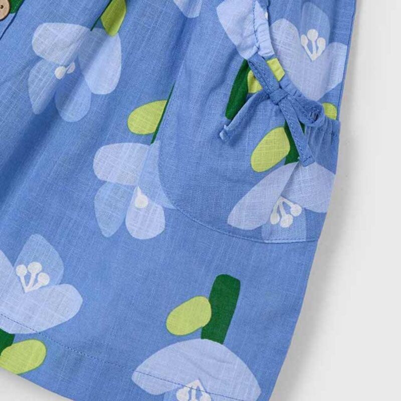 Girl Button Down Floral Print Dress - Image 2