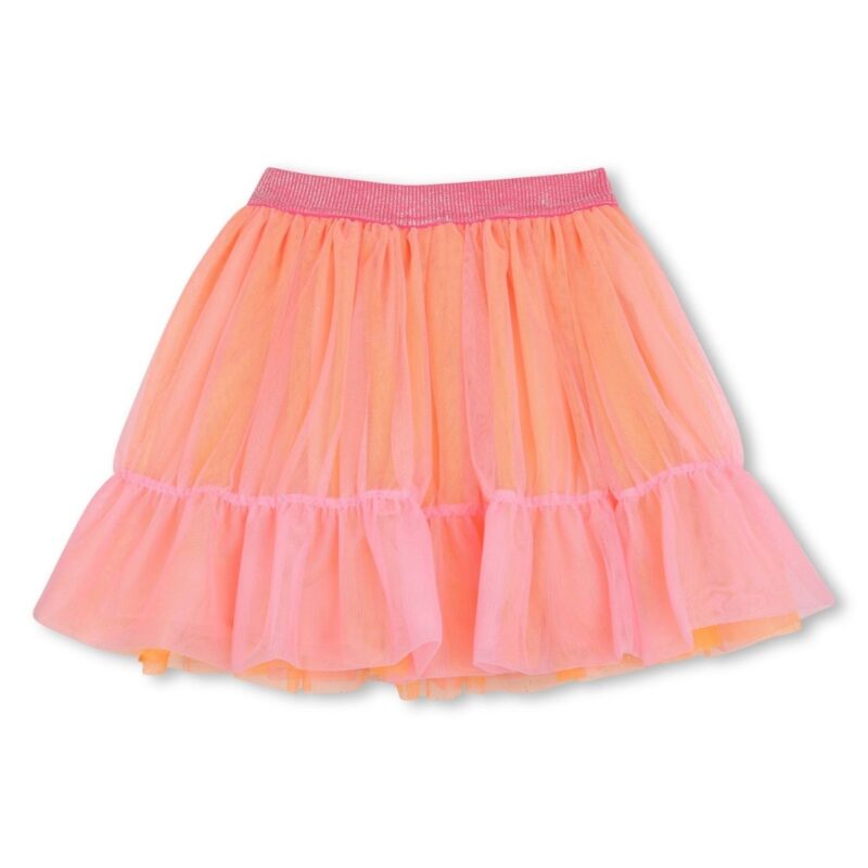 Flower-Appliqué Mesh Tutu Skirt - Image 2