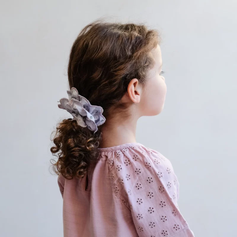 Scalloped Floral Scrunchie - Image 2