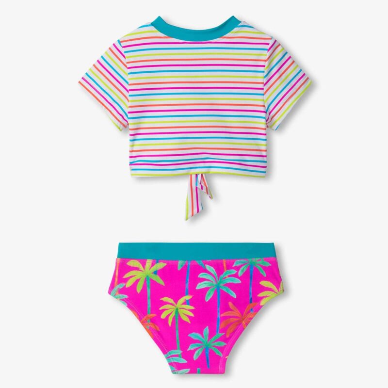 Hatley Girls Printed Palms Swimwear Set - Image 7