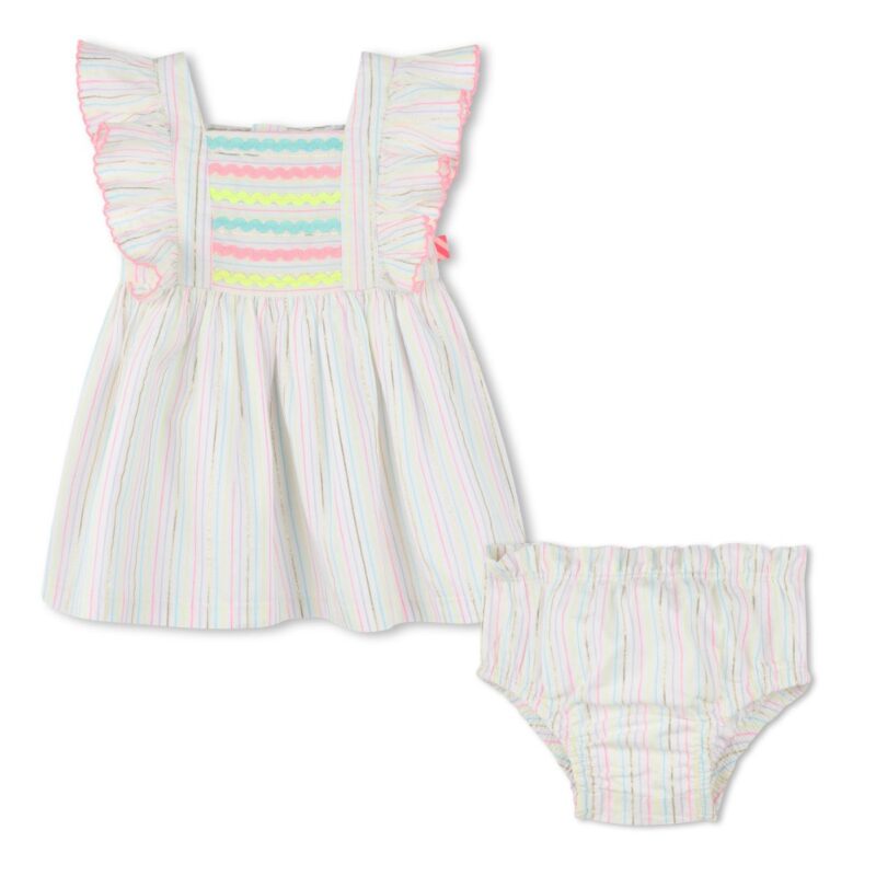 Colour Stripe Dress and Knickers Set
