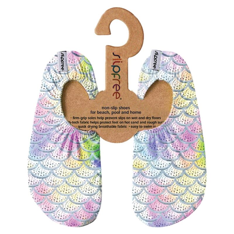 Finny Rainbow Mermaid Foil Print Kids Slipfree Shoes