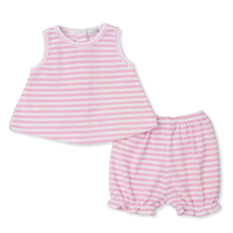 Cabana Terry Stripes Pink Sunsuit Set - Image 2