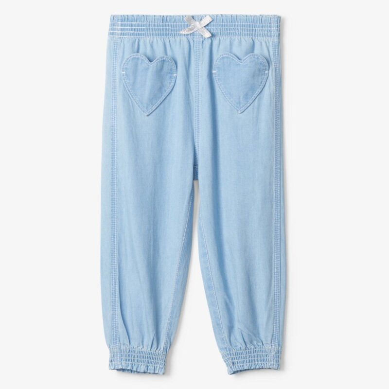 Girls Denim Baggy Pants