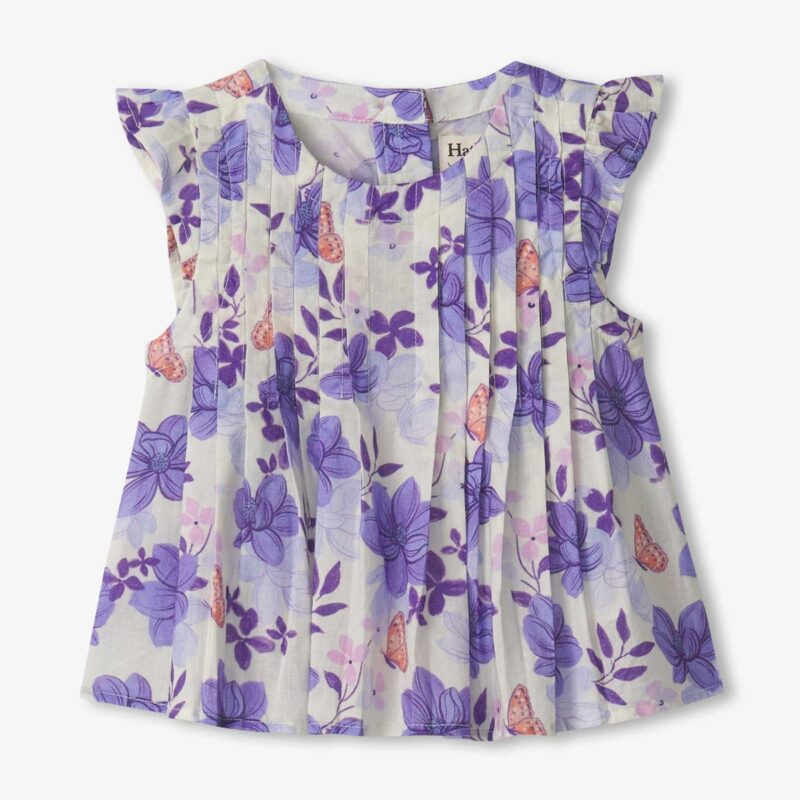 Painted Magnolias Pin Tuck Short Set - Image 2