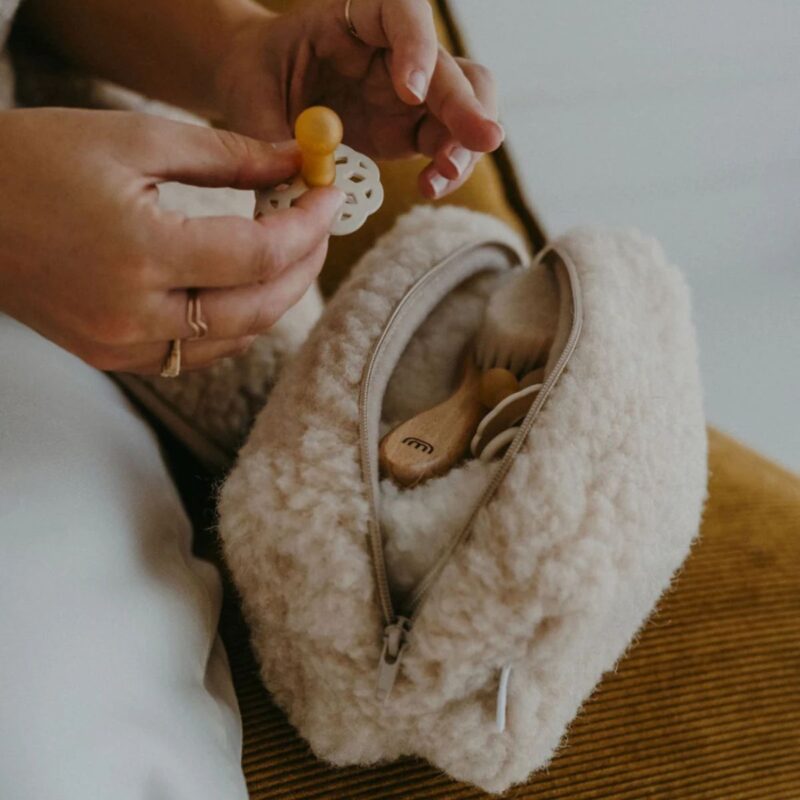 Cream Wool Pouch - Image 2