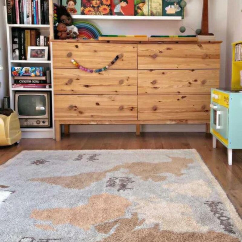 Washable  Rug Vintage Map Big - Image 2