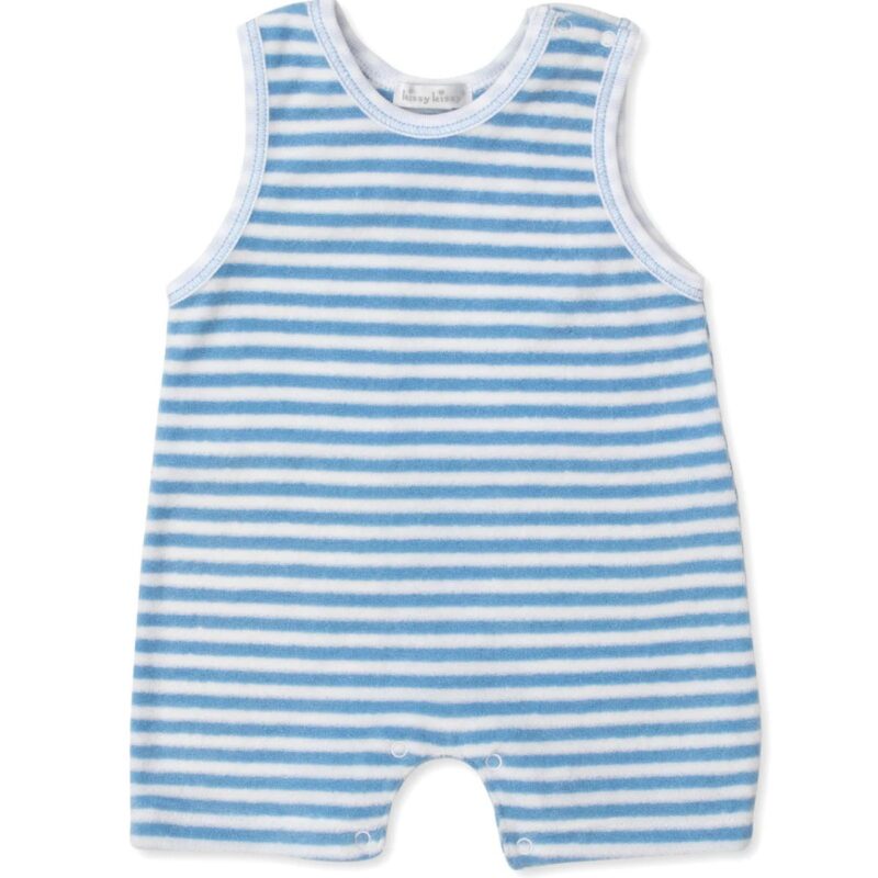 Cabana Terry Stripes Light Blue Sleeveless Playsuit