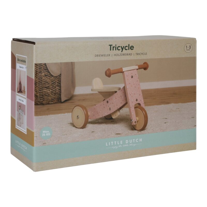 Wooden Tricycle FSC - Pink - Image 4
