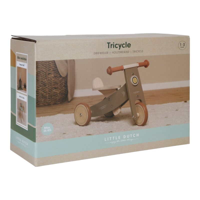 Wooden Tricycle FSC - Olive - Image 4