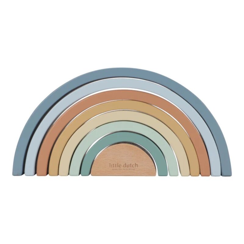 Wooden Stacking Rainbow - Blue - Forest Friends