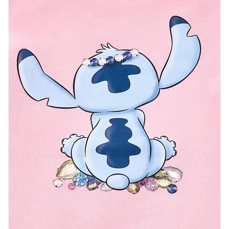 Pale Pink Cotton Disney Stitch Print Top - Image 3