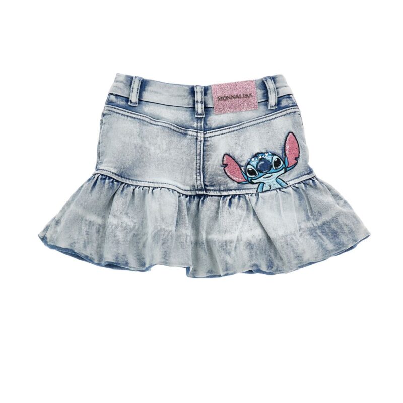 Mini skirt with rhinestone stitch print - Image 2