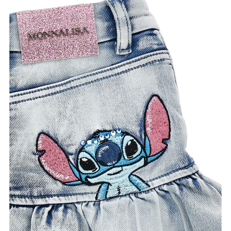 Mini skirt with rhinestone stitch print - Image 4