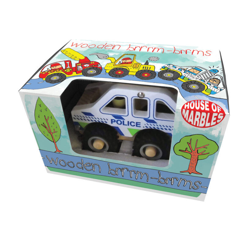 Wooden Brrm-Brrms Emergency Vehicles Police Car