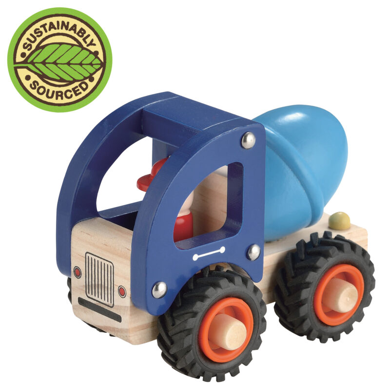 Wooden Brrm-Brrms Work Vehicles Mixer Truck