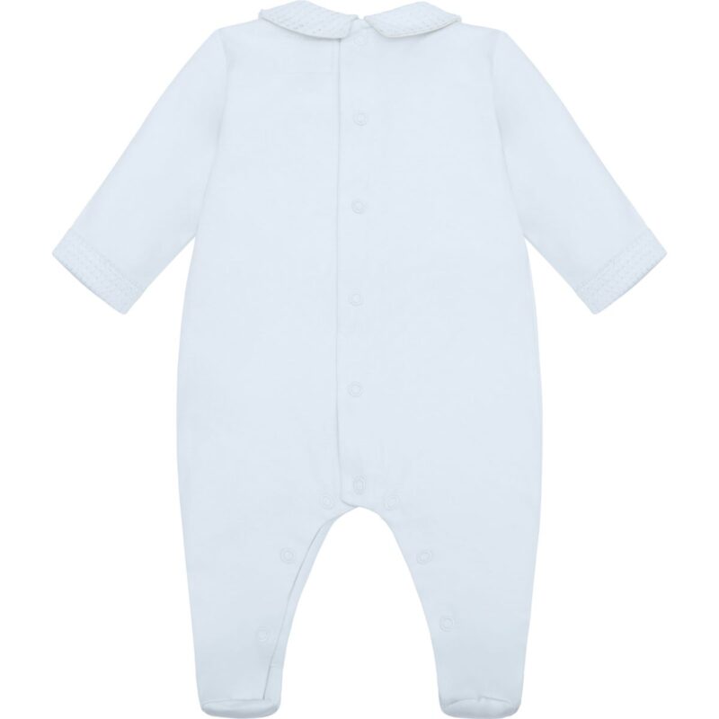 Baby Boys Smart Babygrow With Embroidered Striped Yoke - Image 2
