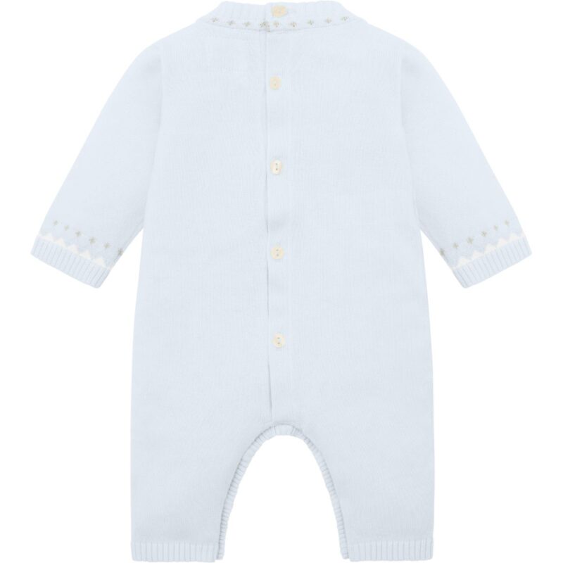 Baby Boys Babygrow With Bear and Fairisle Design - Image 2