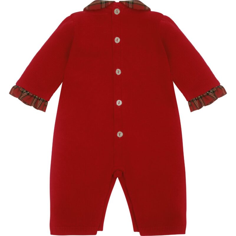 Baby Red Babygrow And Hat - Image 2
