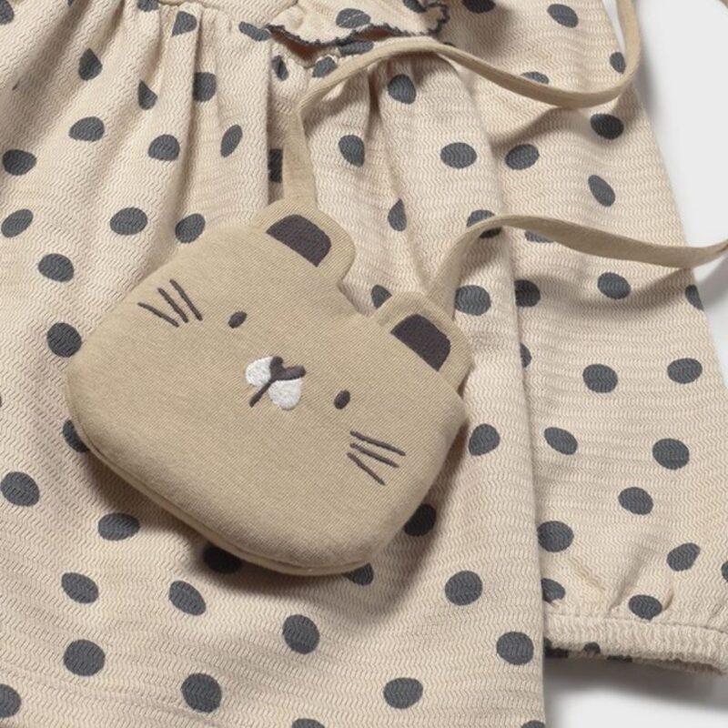 Ball Printed Dress with Cat Bag - Image 3