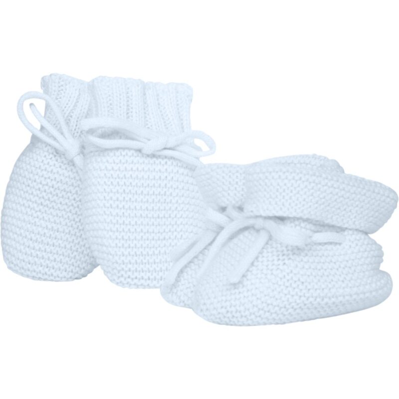 knitted Blue Mitt And Bootie Toy Set - Image 2