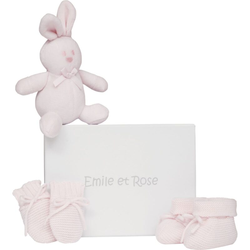 knitted Pink Mitt And Bootie Toy Set