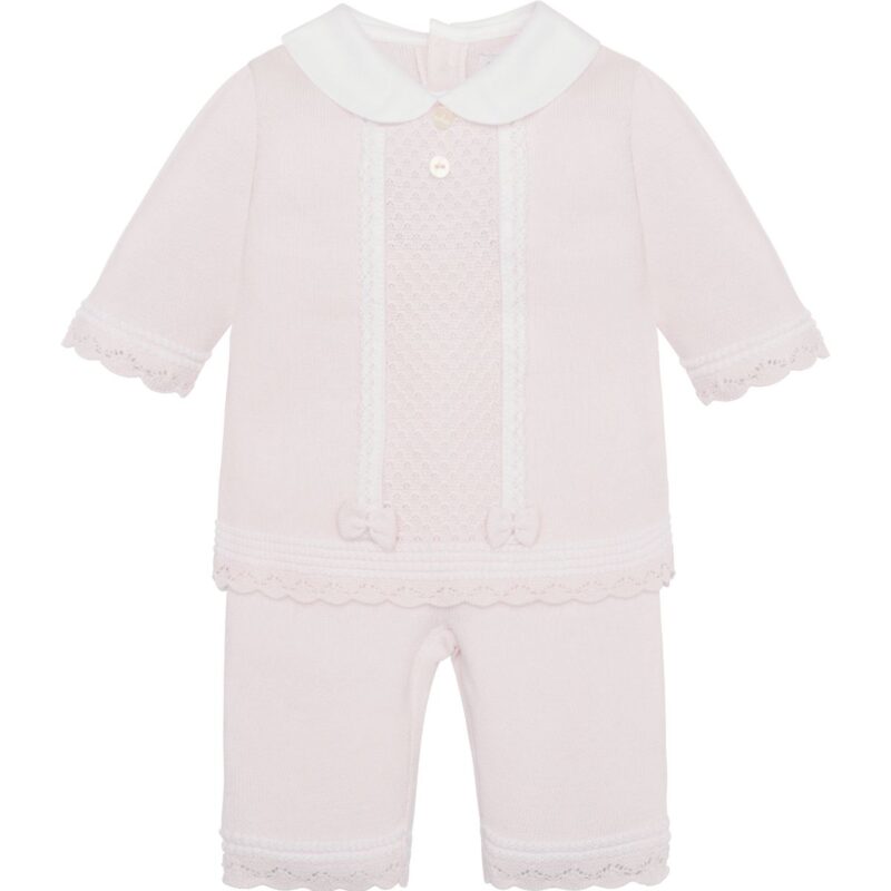 Baby Girl Top With Pretty Herms and Trousers