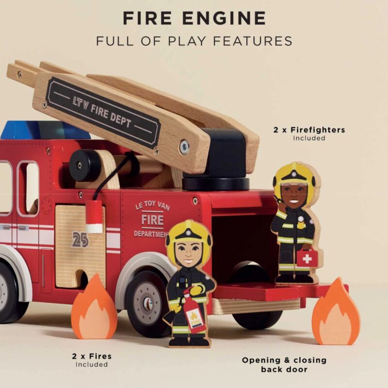 Toy Fire Engine & Characters - Image 2