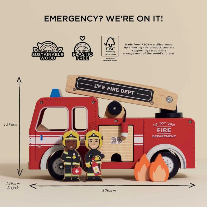 Toy Fire Engine & Characters - Image 3